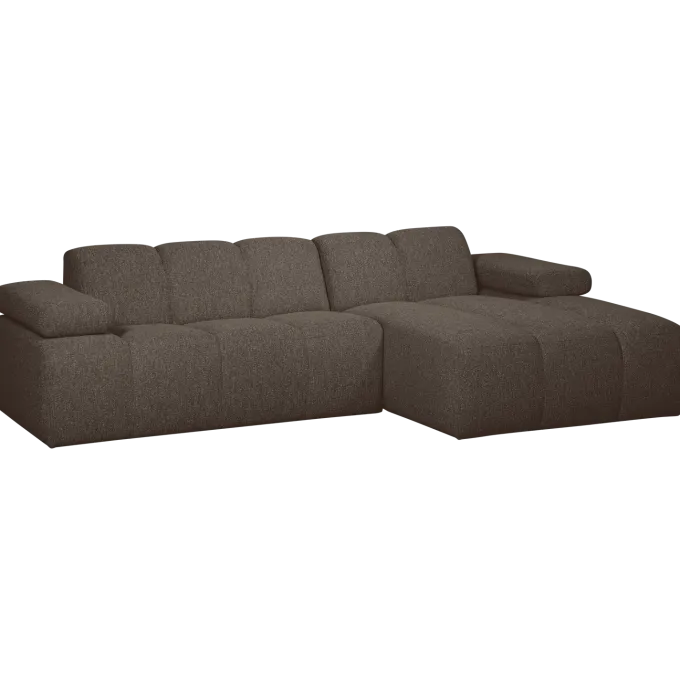 Woood MOJO chaise longue rechts boucle bruin melange