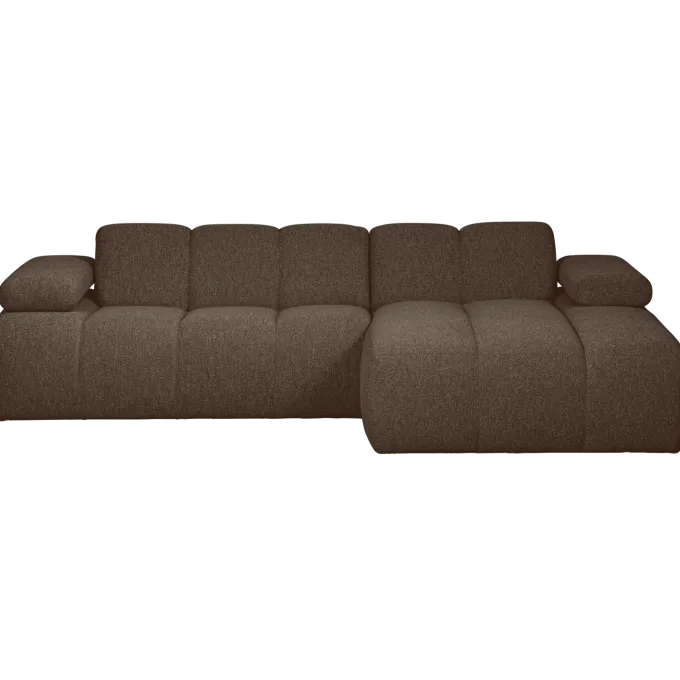 Woood MOJO chaise longue rechts boucle bruin melange