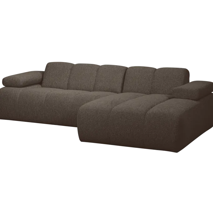 Woood MOJO chaise longue rechts boucle bruin melange