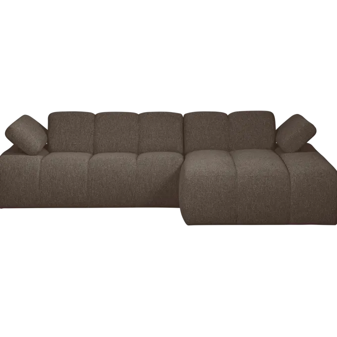 Woood MOJO chaise longue rechts boucle bruin melange