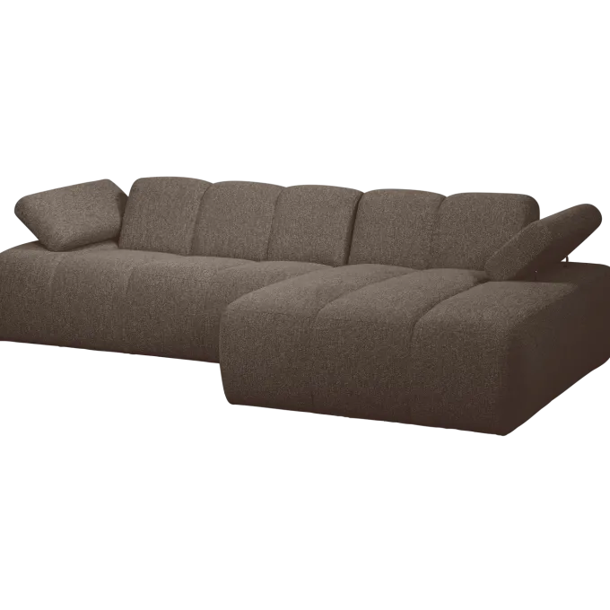 Woood MOJO chaise longue rechts boucle bruin melange