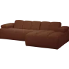 Woood MOJO chaise longue rechts boucle roestbruin melange