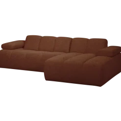 Woood MOJO chaise longue rechts boucle roestbruin melange