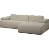 Woood MOJO chaise longue rechts boucle beige melange