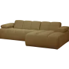 Woood MOJO chaise longue rechts boucle geel bruin melange