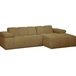 Woood MOJO chaise longue rechts boucle geel bruin melange