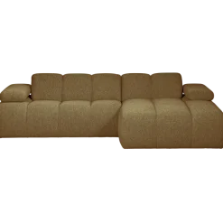 Woood MOJO chaise longue rechts boucle geel bruin melange