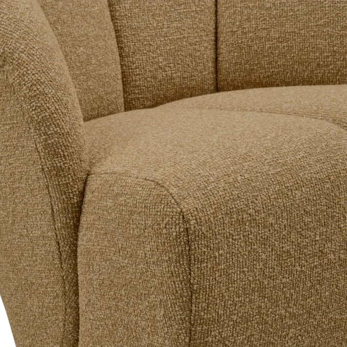 Woood MOJO draaifauteuil boucle geel/bruin melange