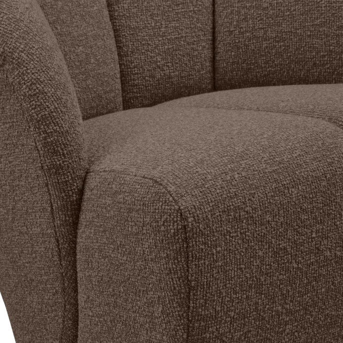 Woood MOJO draaifauteuil boucle bruin melange