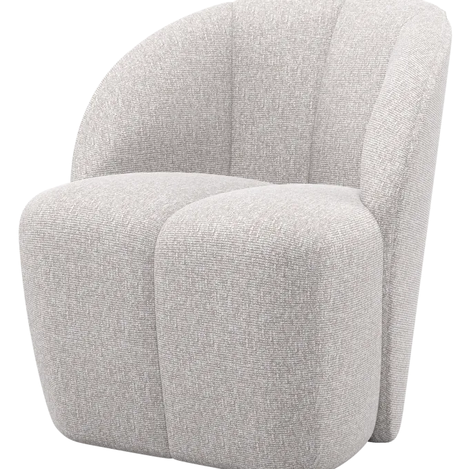 Woood Mojo Draaifauteuil Boucle Ecru Melange