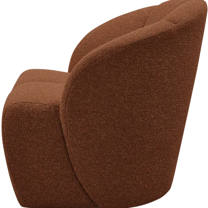 Woood MOJO draaifauteuil boucle roestbruin melange