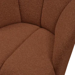 Woood MOJO draaifauteuil boucle roestbruin melange