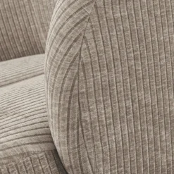 Woood MOJO draaifauteuil geweven ribstof donker zand