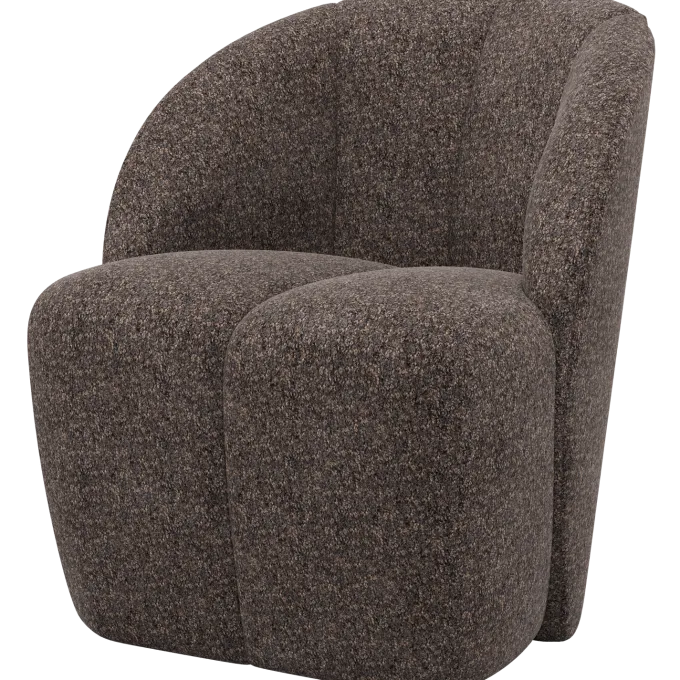 Woood Mojo Draaifauteuil Wollig Bruin