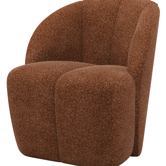 Woood Mojo Draaifauteuil Wollig Roestbruin