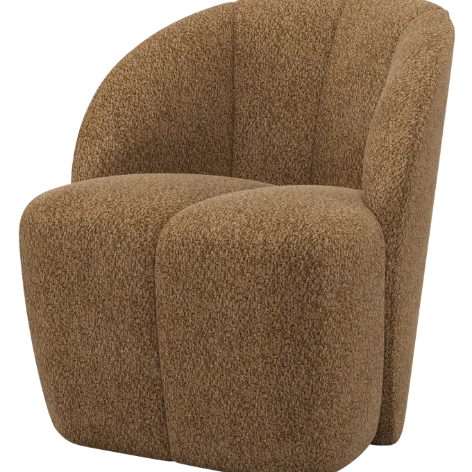 Woood Mojo Draaifauteuil Wollig Honinggeel