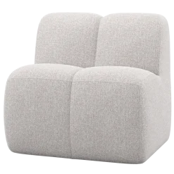 Woood Mojo Eetbank 84 Cm Met Rugleuning Boucle Ecru Melange