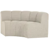 Woood Mojo Eetbank Halfronde Hoek Rugleuning Boucle Beige [FSC]