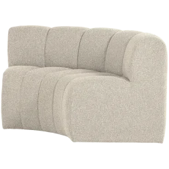 Woood Mojo Eetbank Halfronde Hoek Rugleuning Boucle Beige [FSC]