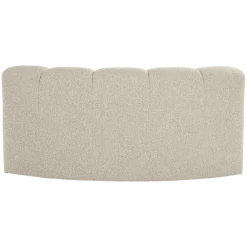 Woood Mojo Eetbank Halfronde Hoek Rugleuning Boucle Beige [FSC]