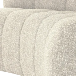 Woood Mojo Eetbank Halfronde Hoek Rugleuning Boucle Beige [FSC]