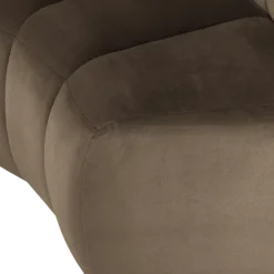 Woood Mojo Eetbank Halfronde Hoek Rugleuning Velvet Taupe [FSC]