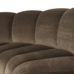 Woood Mojo Eetbank Halfronde Hoek Rugleuning Velvet Taupe [FSC]