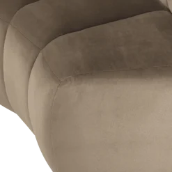 Woood Mojo Eetbank Halfronde Hoek Rugleuning Velvet Khaki [FSC]