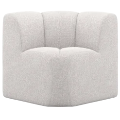 Woood Mojo Eetbank Hoek Met Rugleuning Boucle Ecru Melange