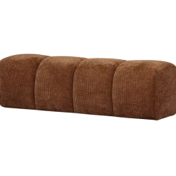 Woood MOJO eetbankje 164CM geweven ribstof roestbruin