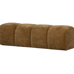 Woood MOJO eetbankje 164CM geweven ribstof honinggeel