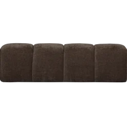 Woood MOJO eetbankje 164CM geweven ribstof bruin