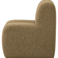 Woood Mojo Eetbankje 84cm Met Rugleuning Boucle Geel/Bruin Melange