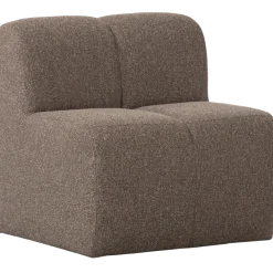 Woood Mojo Eetbankje 84cm Met Rugleuning Boucle Bruin Melange
