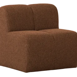Woood Mojo Eetbankje 84cm Met Rugleuning Boucle Roestbruin Melange