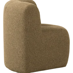 Woood Mojo Eetbankje Hoek Met Rugleuning Boucle Geel/Bruin Melange