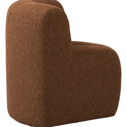 Woood Mojo Eetbankje Hoek Met Rugleuning Boucle Roestbruin Melange