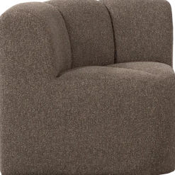 Woood Mojo Eetbankje Hoek Met Rugleuning Boucle Bruin Melange
