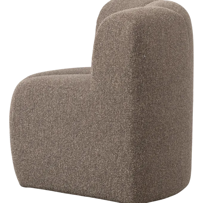 Woood Mojo Eetbankje Hoek Met Rugleuning Boucle Bruin Melange