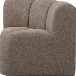 Woood Mojo Eetbankje Hoek Met Rugleuning Boucle Bruin Melange