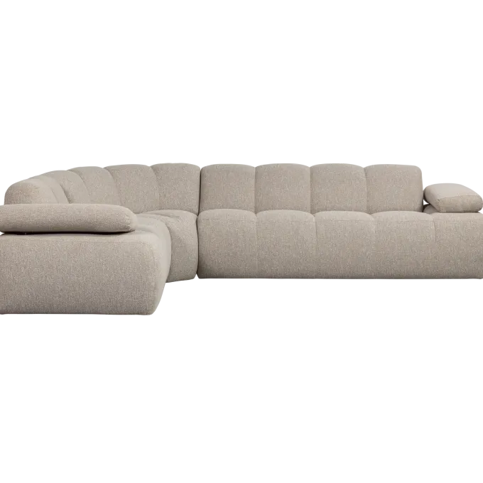 Woood Mojo Hoekbank Links Boucle Beige Melange