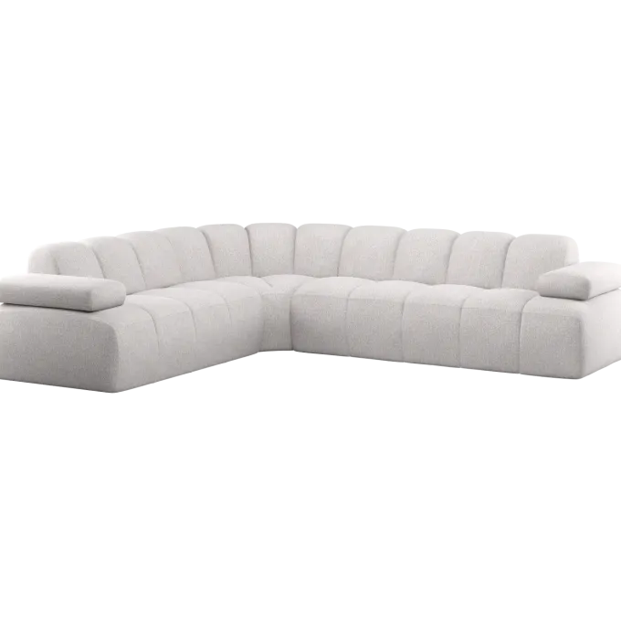 Woood Mojo Hoekbank Links Boucle Ecru Melange