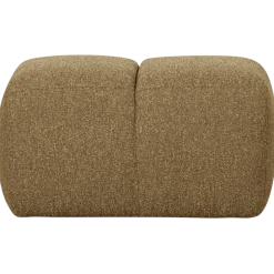 Woood Mojo poef 45x84x64cm boucle geel/bruin melange