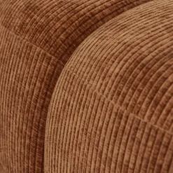 Woood Mojo poef 45x84x64cm geweven ribstof roestbruin