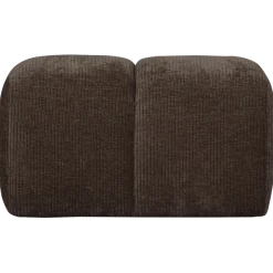 Woood Mojo poef 45x84x64cm geweven ribstof bruin