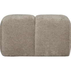 Woood Mojo poef 45x84x64cm geweven ribstof donkerzand