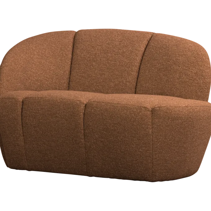 Woood Mojo 2-Zits Bankje Links Boucle Roestbruin Melange