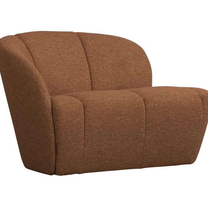 Woood Mojo 2-Zits Bankje Links Boucle Roestbruin Melange