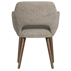 Woood Murat eetkamerstoel naturel met houten poot mystic brown