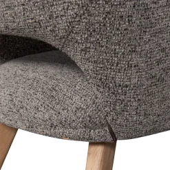 Woood Murat eetkamerstoel taupe met houten poot naturel